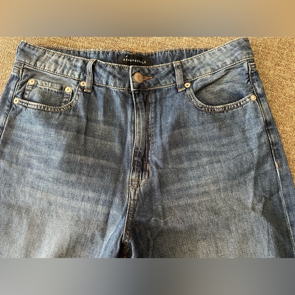 Aeropostale Women’s Jeans Size 12 High Rise Wide Leg Pre-owned - Picture 2 of 10